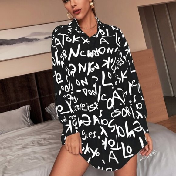 TREND DOLLZ Button Down Top / Blouse - Black - Picture 4 of 5